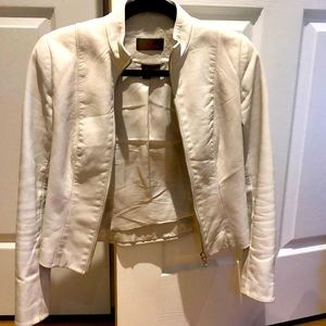 White leather jacket